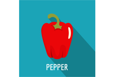 Pepper icon, flat style.