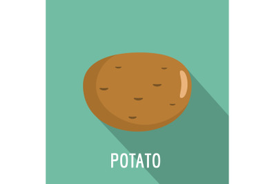 Potato icon, flat style.