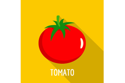 Tomato icon, flat style.