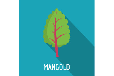 Mangold icon, flat style.