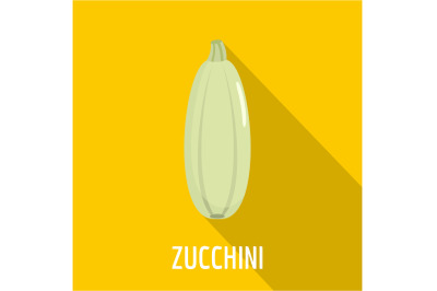 Zucchini icon, flat style.