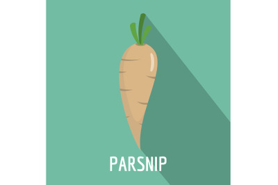Parsnip icon, flat style.