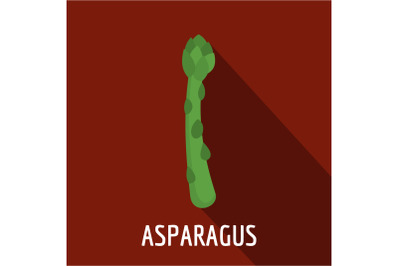 Asparagus icon, flat style.