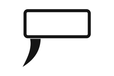 Speech bubble icon, simple style.
