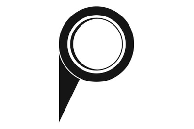 Navigation pin icon, simple style.