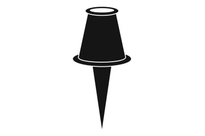 Drawing pin icon, simple style.