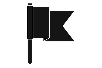 Information flag icon, simple style.