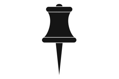 Sharp pin icon, simple style.