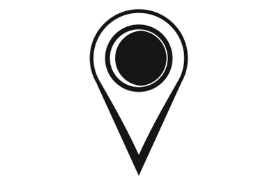 Location mark icon, simple style.