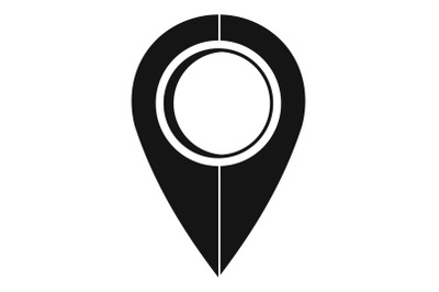 Map pin icon, simple style.