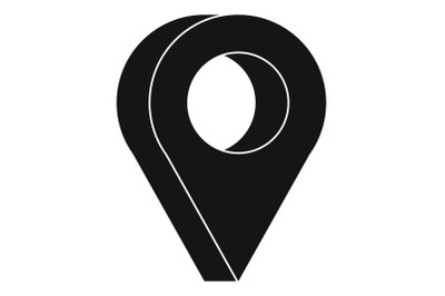 Destination icon, simple style.