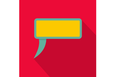 Speech bubble icon, flat style.