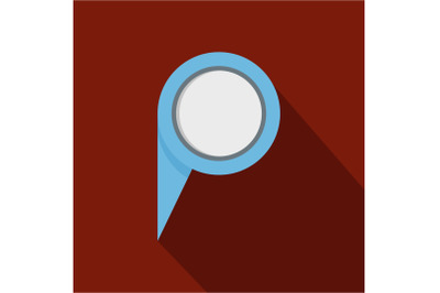 Navigation pin icon, flat style.