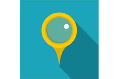 Locate pin icon, flat style.