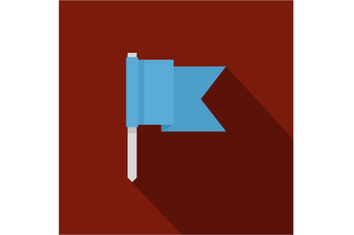 Information flag icon, flat style.