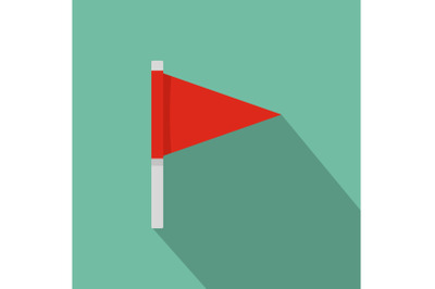 Destination flag icon, flat style.