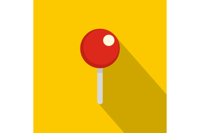 Attachment pin icon, flat style.