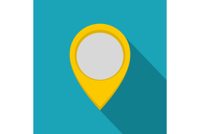 Navigation mark icon, flat style.