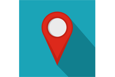 Location mark icon, flat style.