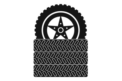 Tire leap icon, simple style.