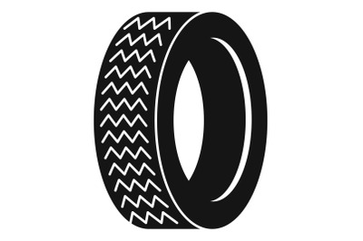 Vehicle tire icon, simple style.