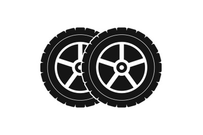 Car tyre icon, simple style.