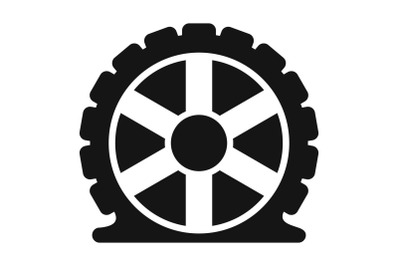 Auto tire icon, simple style.