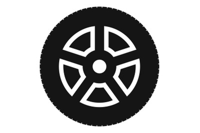 Wheel icon, simple style.