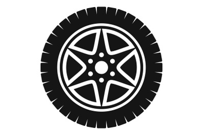 Car wheel icon, simple style.