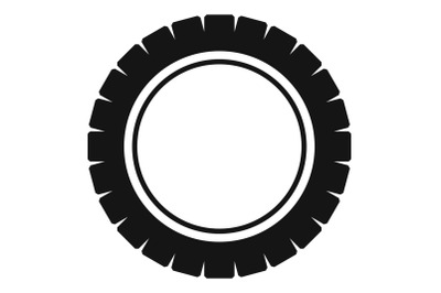 Single tire icon, simple style.