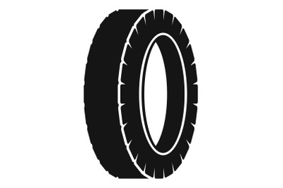 Turning tire icon, simple style.