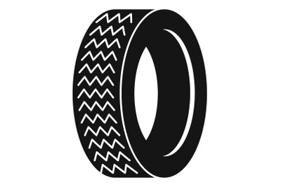 Machine tire icon, simple style.