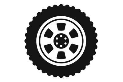 One tire icon, simple style.