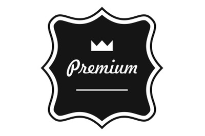 Premium label icon, simple style.