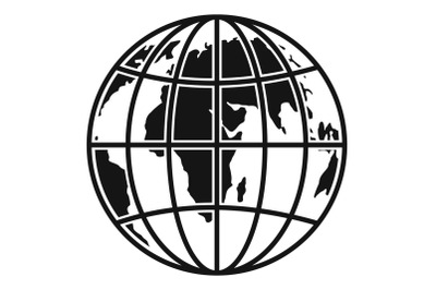 Planet earth icon, simple style.