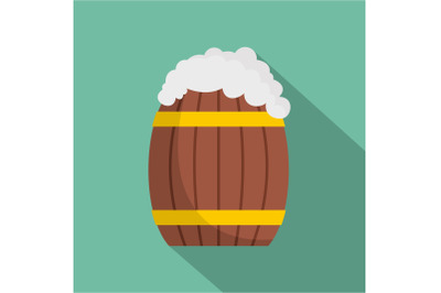 Full barrel icon, flat style.
