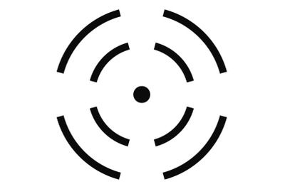 Point radar icon, simple style.