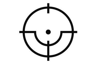 Sniper icon, simple style.