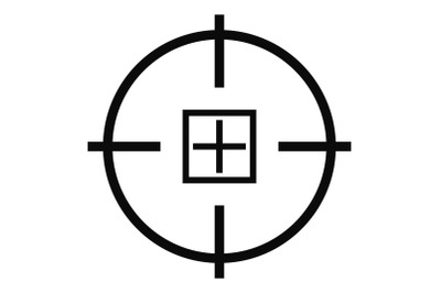 Optical mission icon, simple style.