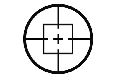 Aiming device icon, simple style.