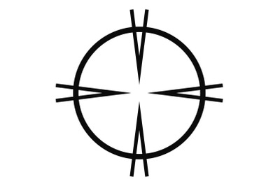 Focal target icon, simple style.