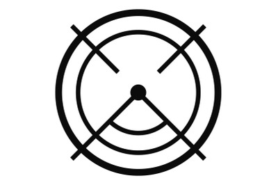 Aim radar icon, simple style.