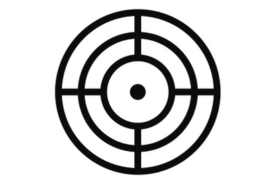 Objective of target icon, simple style.