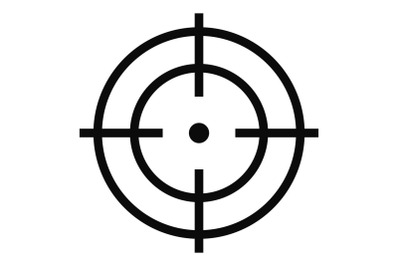 Target of sportsman icon, simple style.