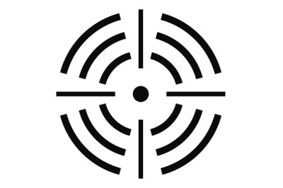 Round target icon, simple style.