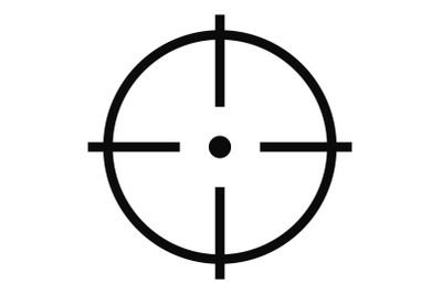 Selection of target icon, simple style.