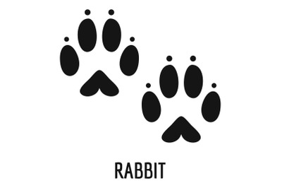 Rabbit step icon, simple style