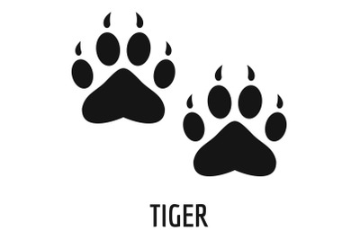 Tiger step icon, simple style.