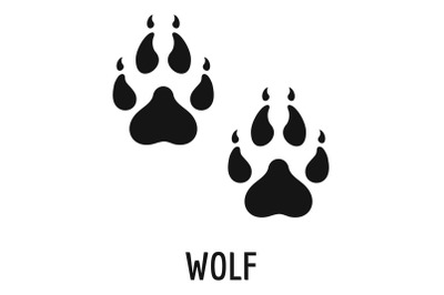 Wolf step icon, simple style.