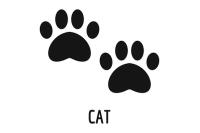Cat step icon, simple style.